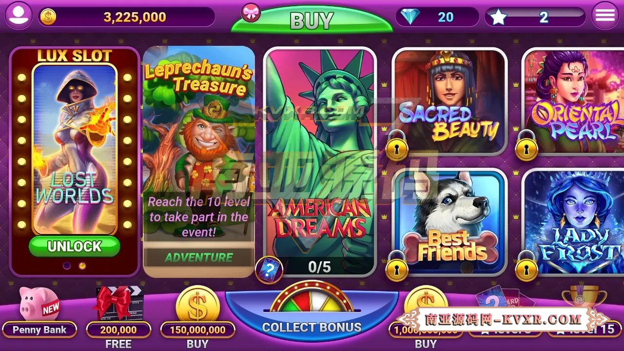 Slots UP海外老虎机777街机拉霸slots棋牌游戏源码