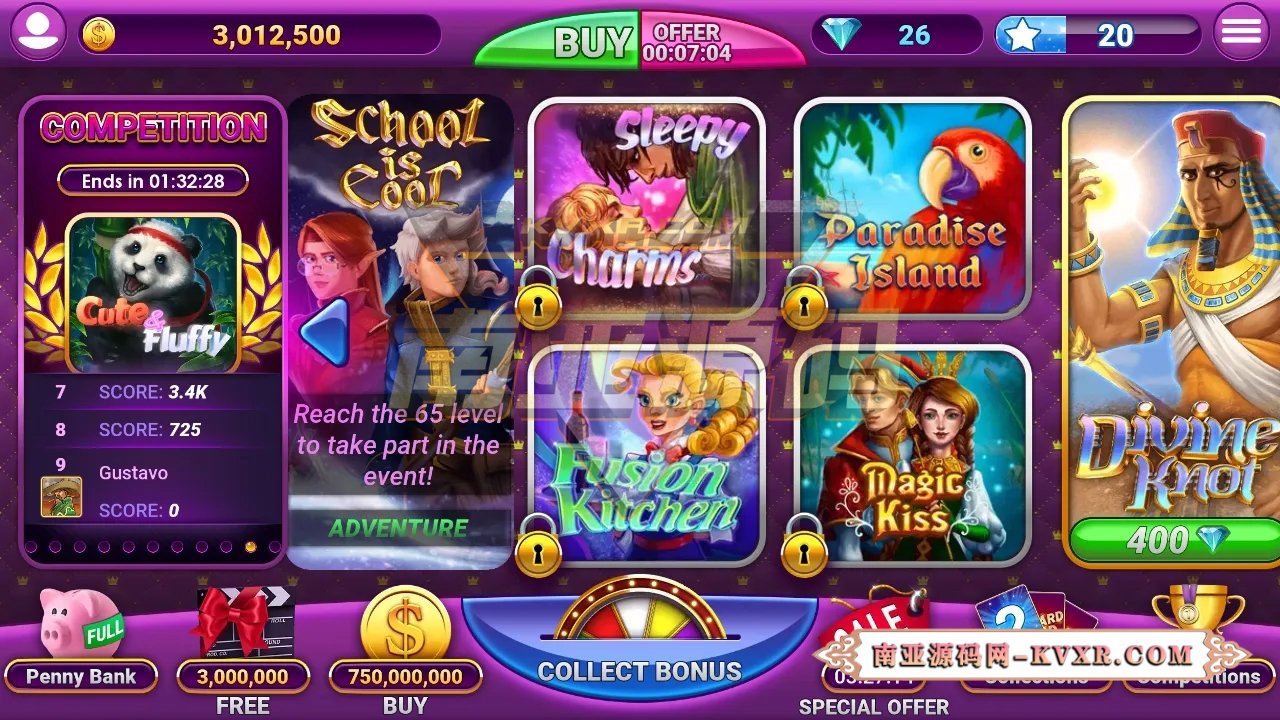 Slots UP海外老虎机777街机拉霸slots棋牌游戏源码