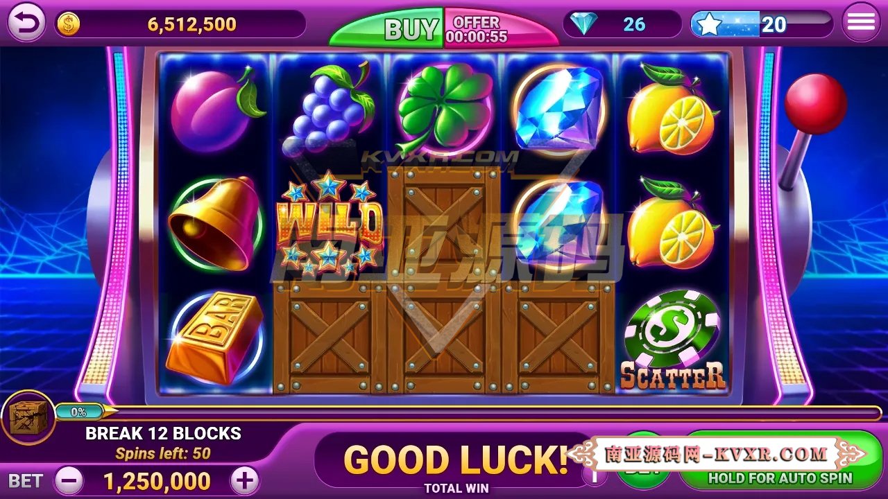 Slots UP海外老虎机777街机拉霸slots棋牌游戏源码