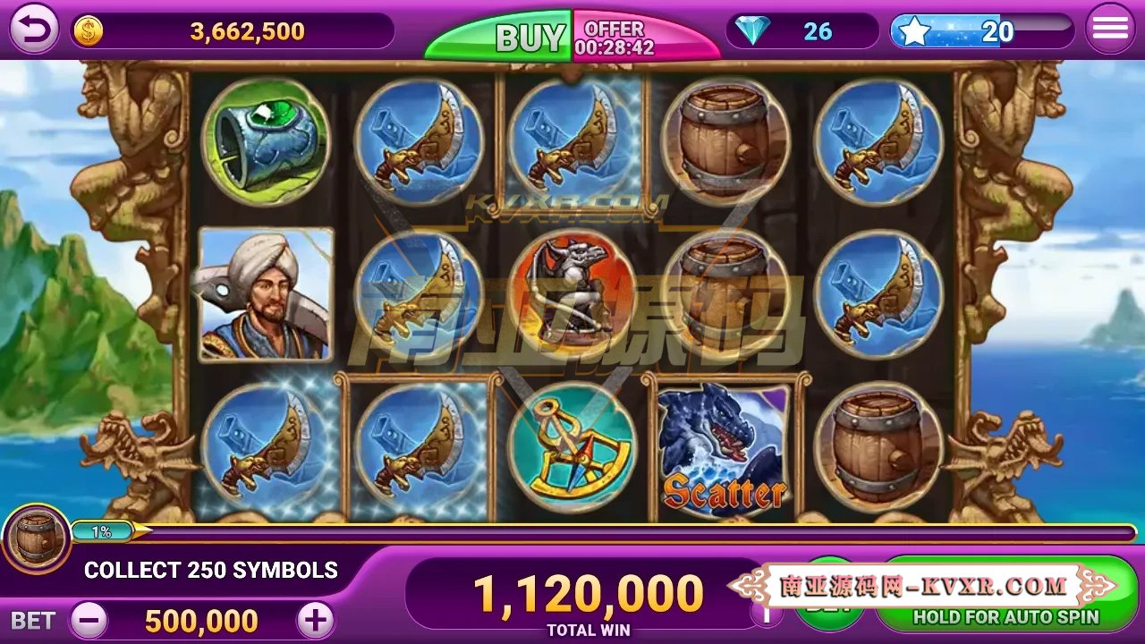 Slots UP海外老虎机777街机拉霸slots棋牌游戏源码